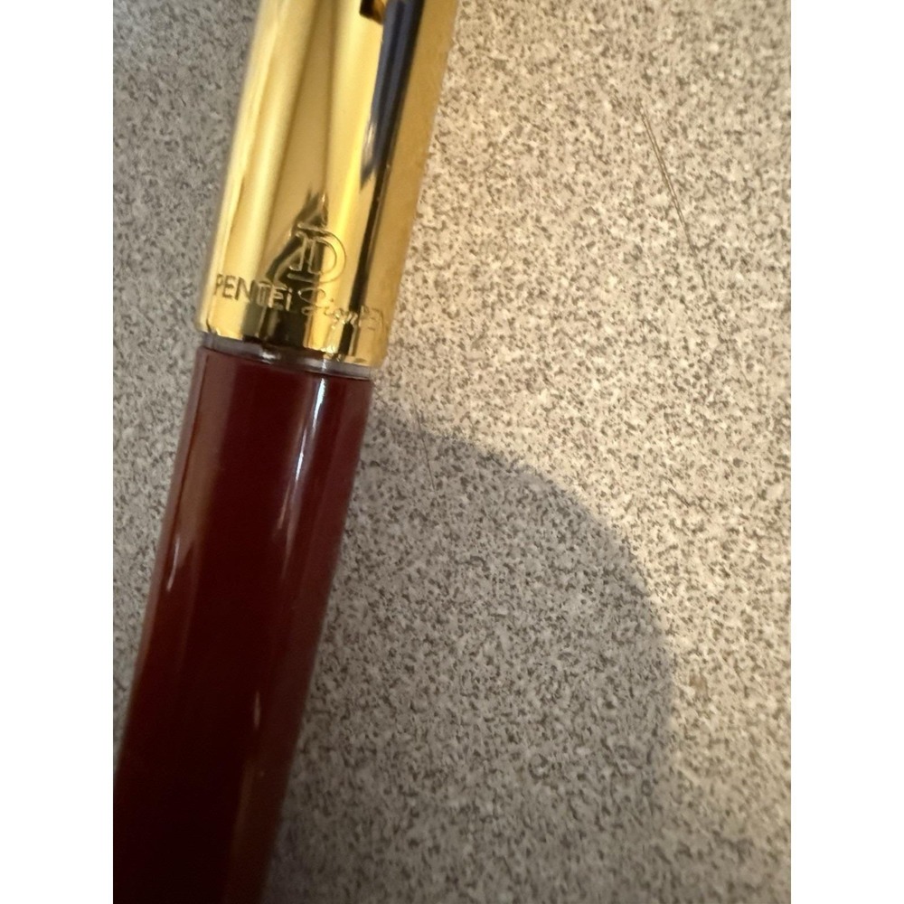 Pentel DS-3 Sign Pen Deluxe Red Gold Soft Vintage Out of Print Rare Discontinued - Picture 7 of 11